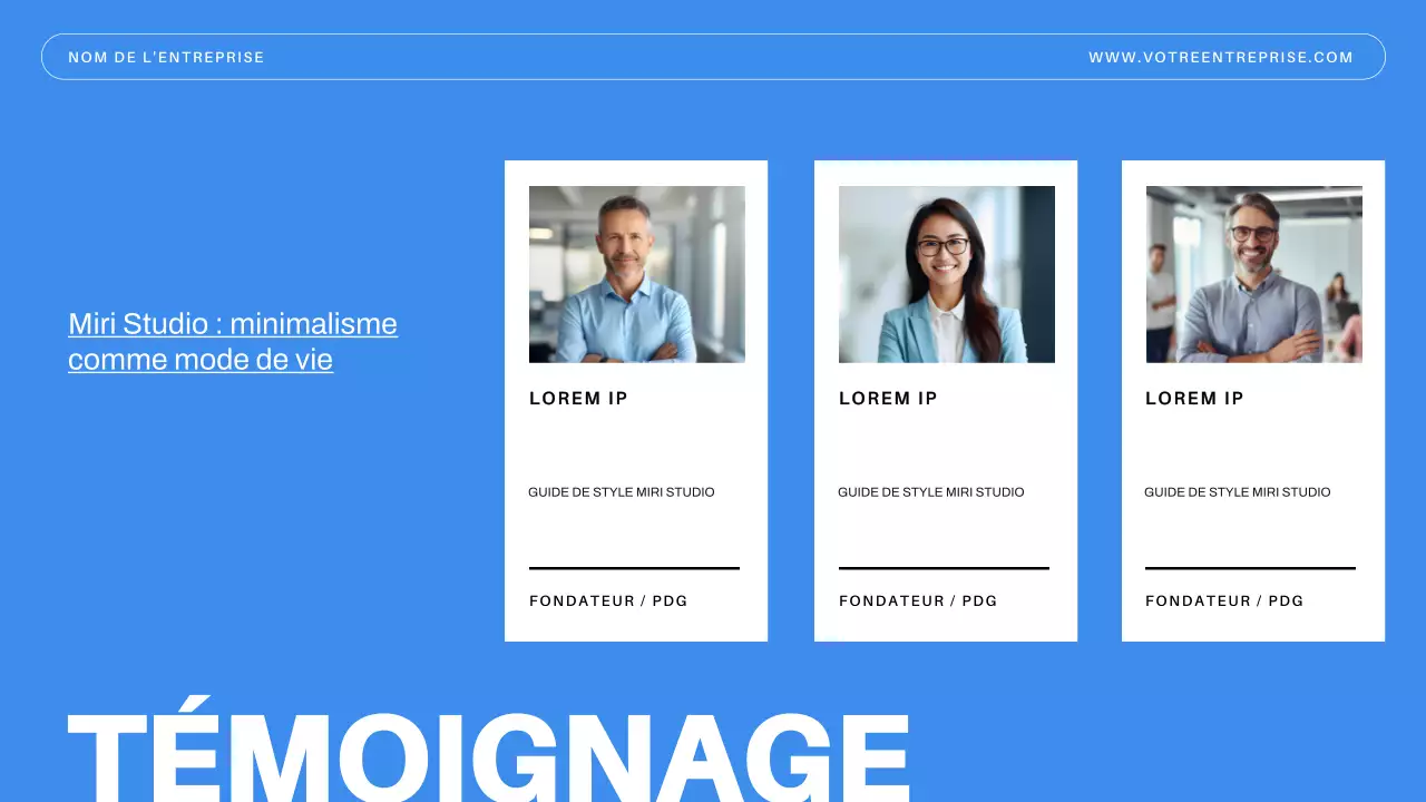 Présentation de la société Blue Minimal Business