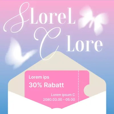 Werbung für einen Frühlingsausverkauf in Rosa