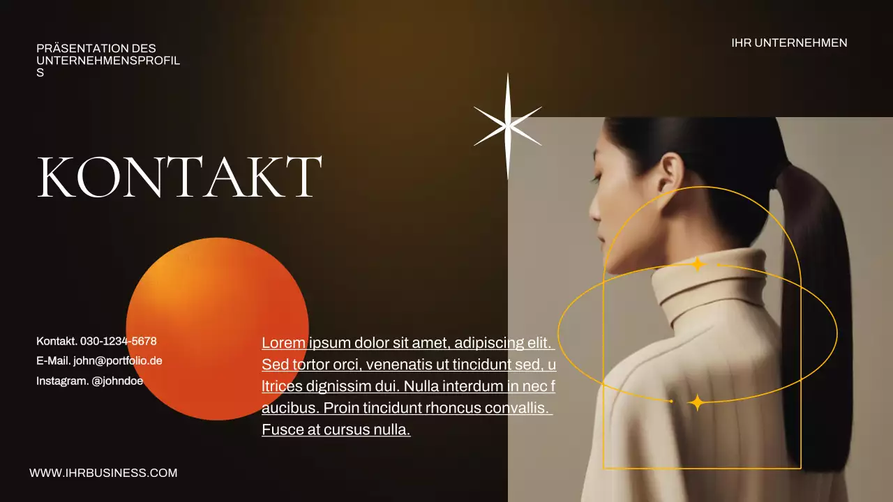 Orange und Braun Geschäftspräsentation