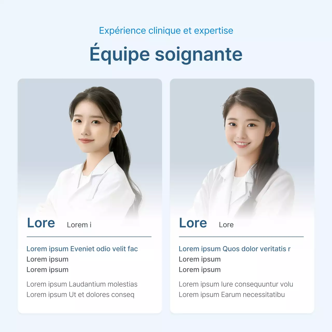 Promouvoir l'introduction d'un personnel médical hospitalier pour promouvoir une dentisterie simple en blanc et bleu clair