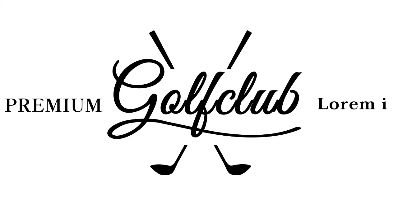 Golfclubs met handgeschreven cursief voor een stijlvolle uitstraling
