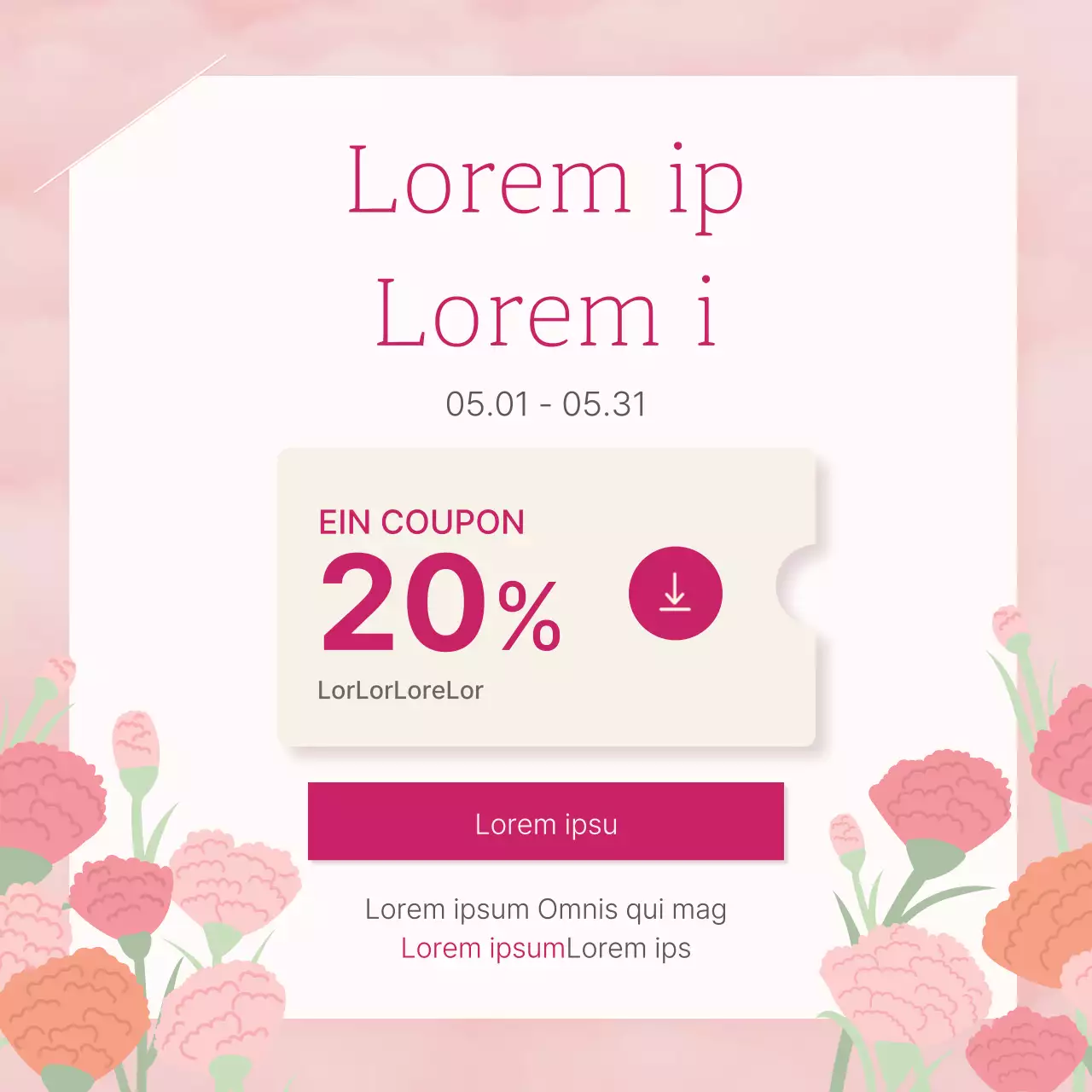 Eine einfache Muttertagsaktion in Rosa