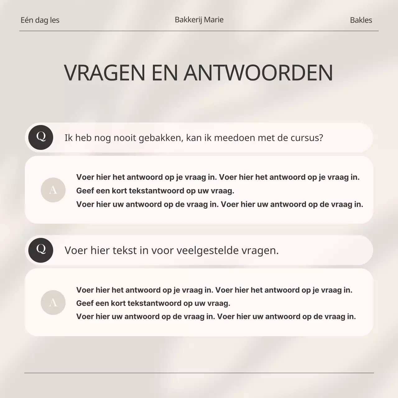 Promoot een moderne eendaagse les in ivoor en zwart
