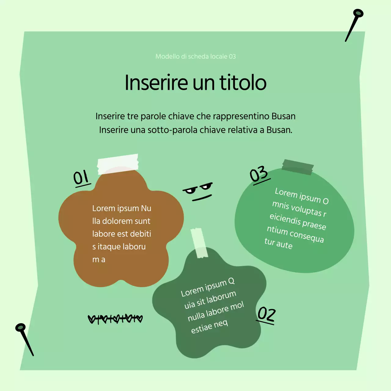 Promuovere un semplice modello di Busan in blu chiaro e nero