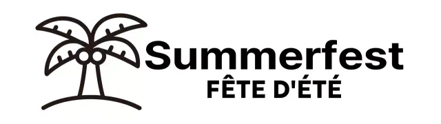 Un festival d'été ensoleillé avec des illustrations de palmiers