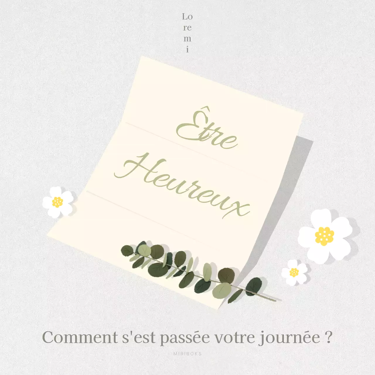 Bloc-notes sentimental minimaliste en ivoire