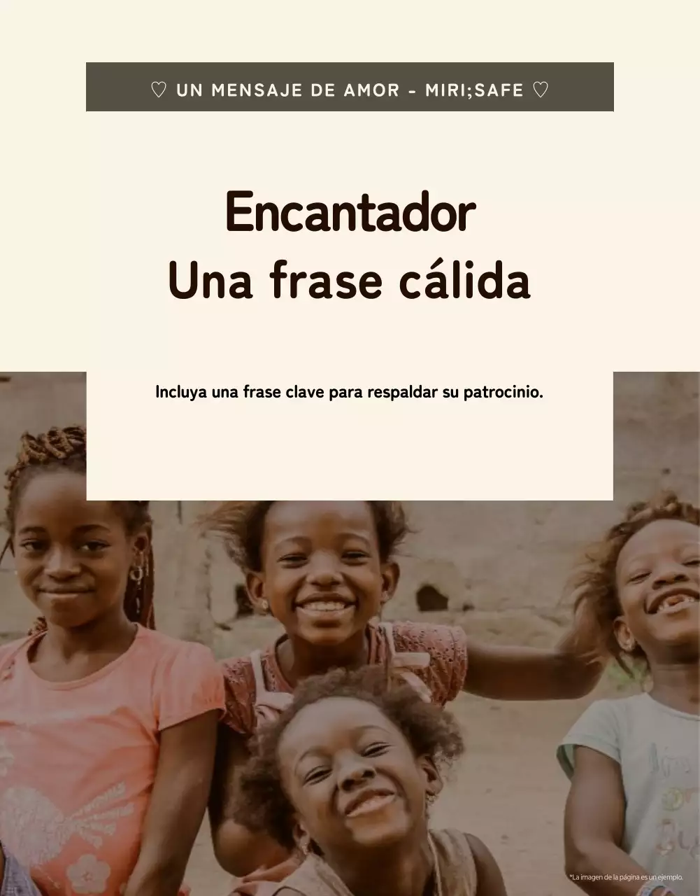 Una sencilla llamada a la acción en amarillo y beige