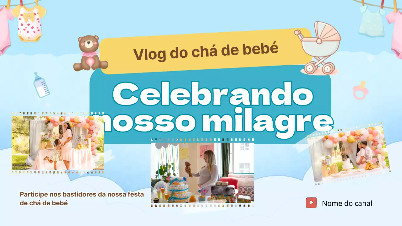 Chuveiro de bebé moderno azul celeste Vídeo em miniatura do Youtube