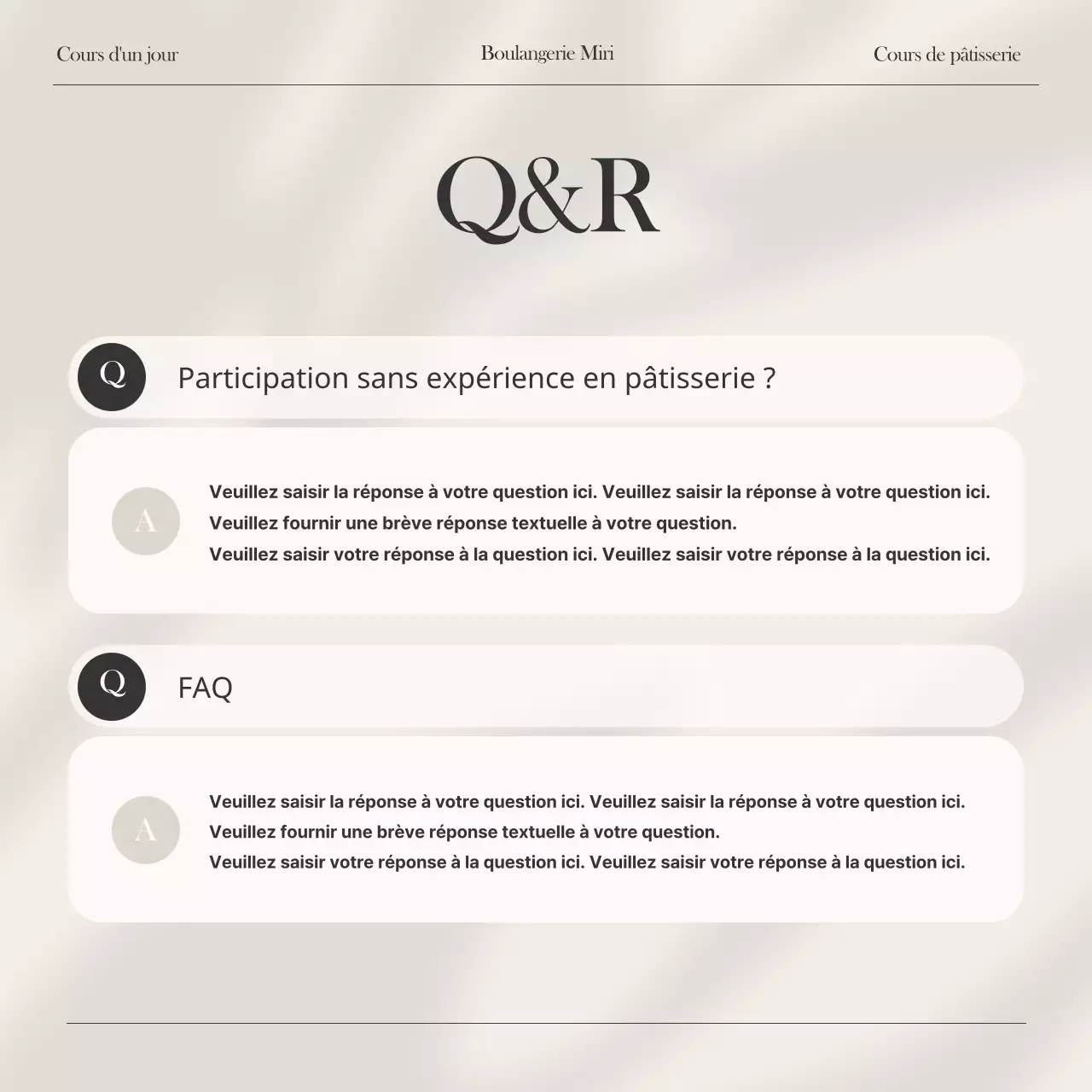 Promouvoir un cours moderne d'une journée en ivoire et en noir