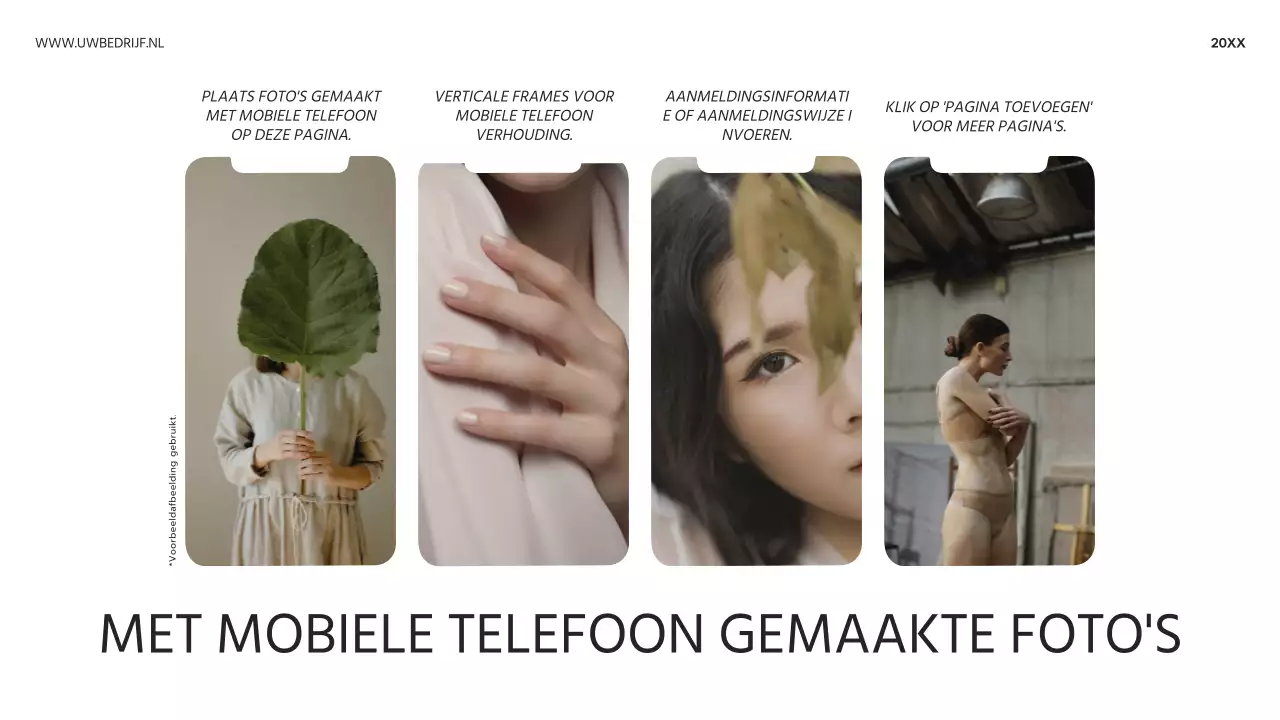 Zwart-wit moderne fotocollage advertentie