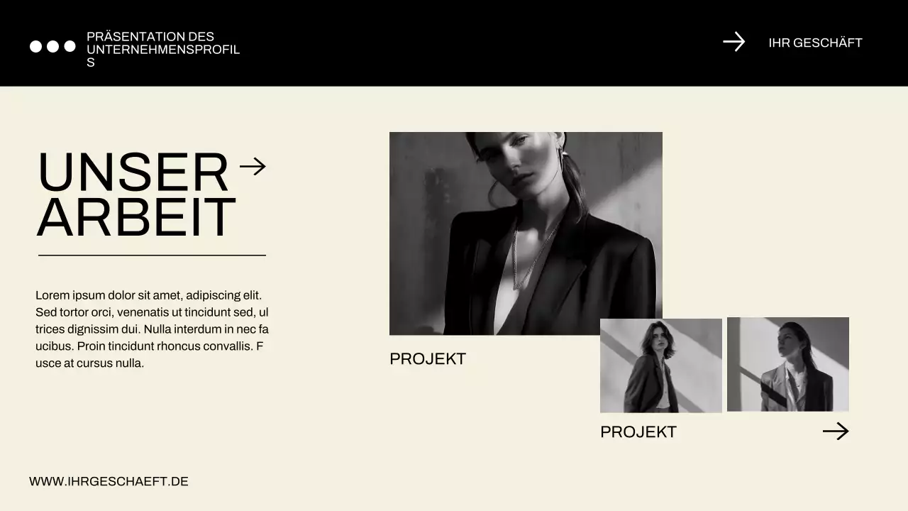 Blaues und schwarzes Minimal Business Profil