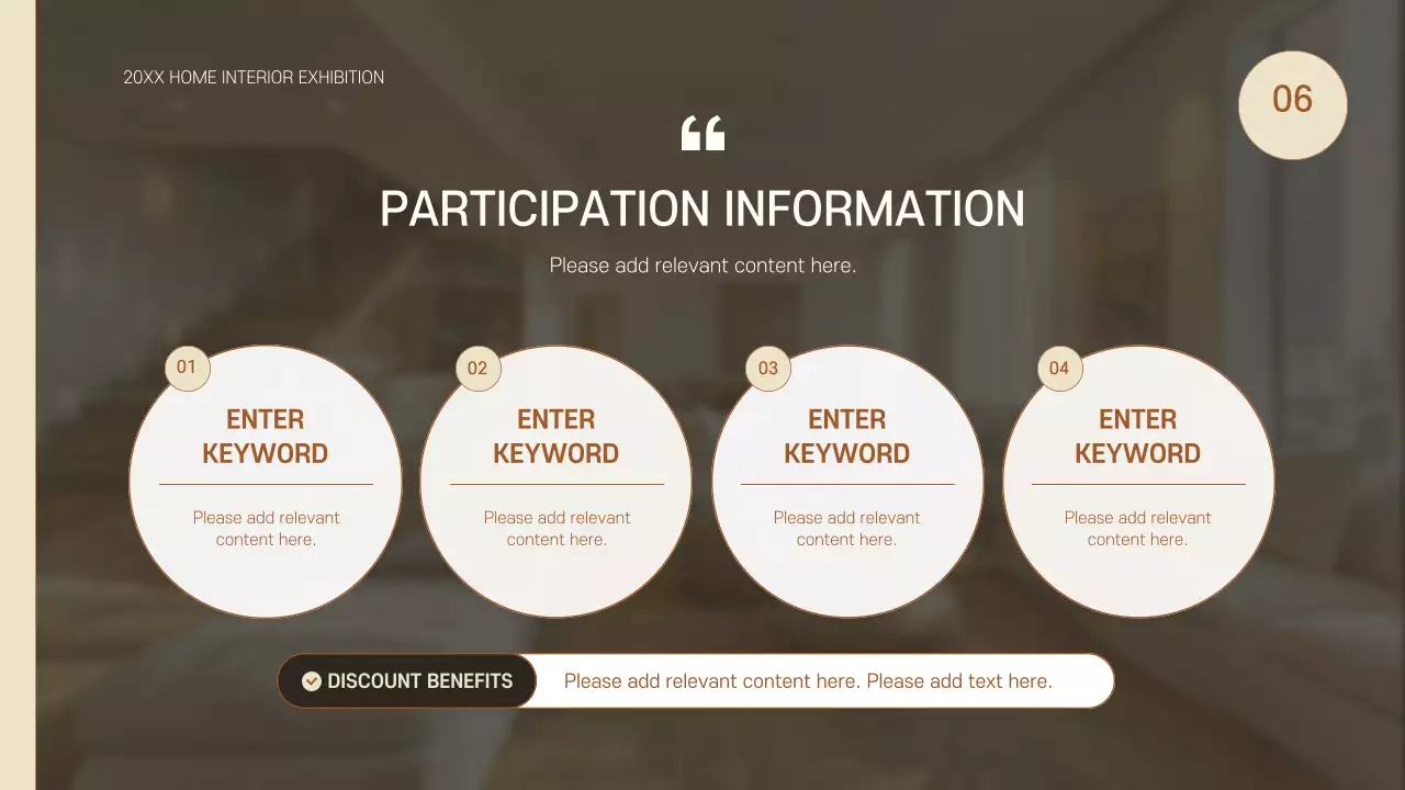 Simple beige and brown home improvement fair proposal