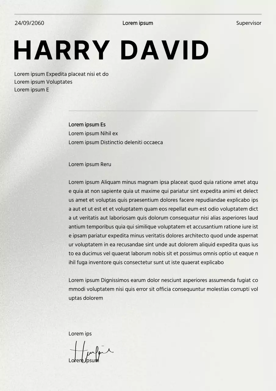 Ivory Minimal Personal Resume Recruitment Cover Letter