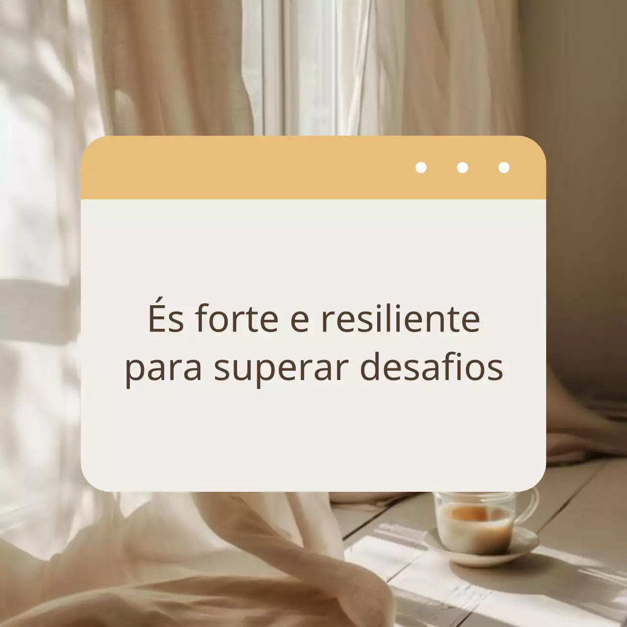 Bege Castanho Moderno Motivacional Saúde Mental Citação Auto-Crescimento