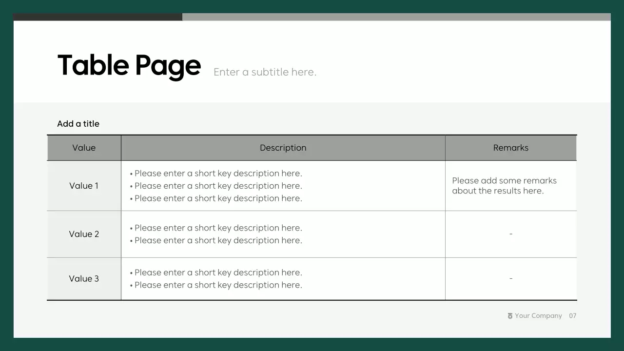 그린 모던 비즈니스 프레젠테이션