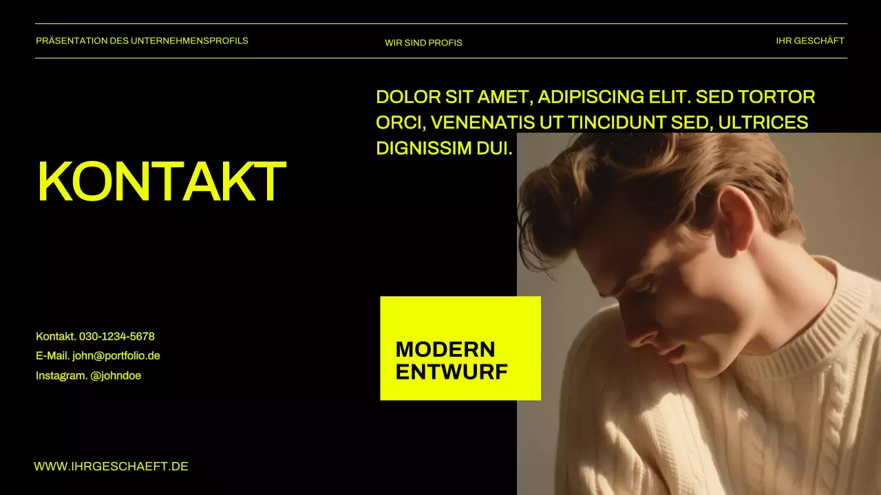 Grün und Schwarz Business Präsentation