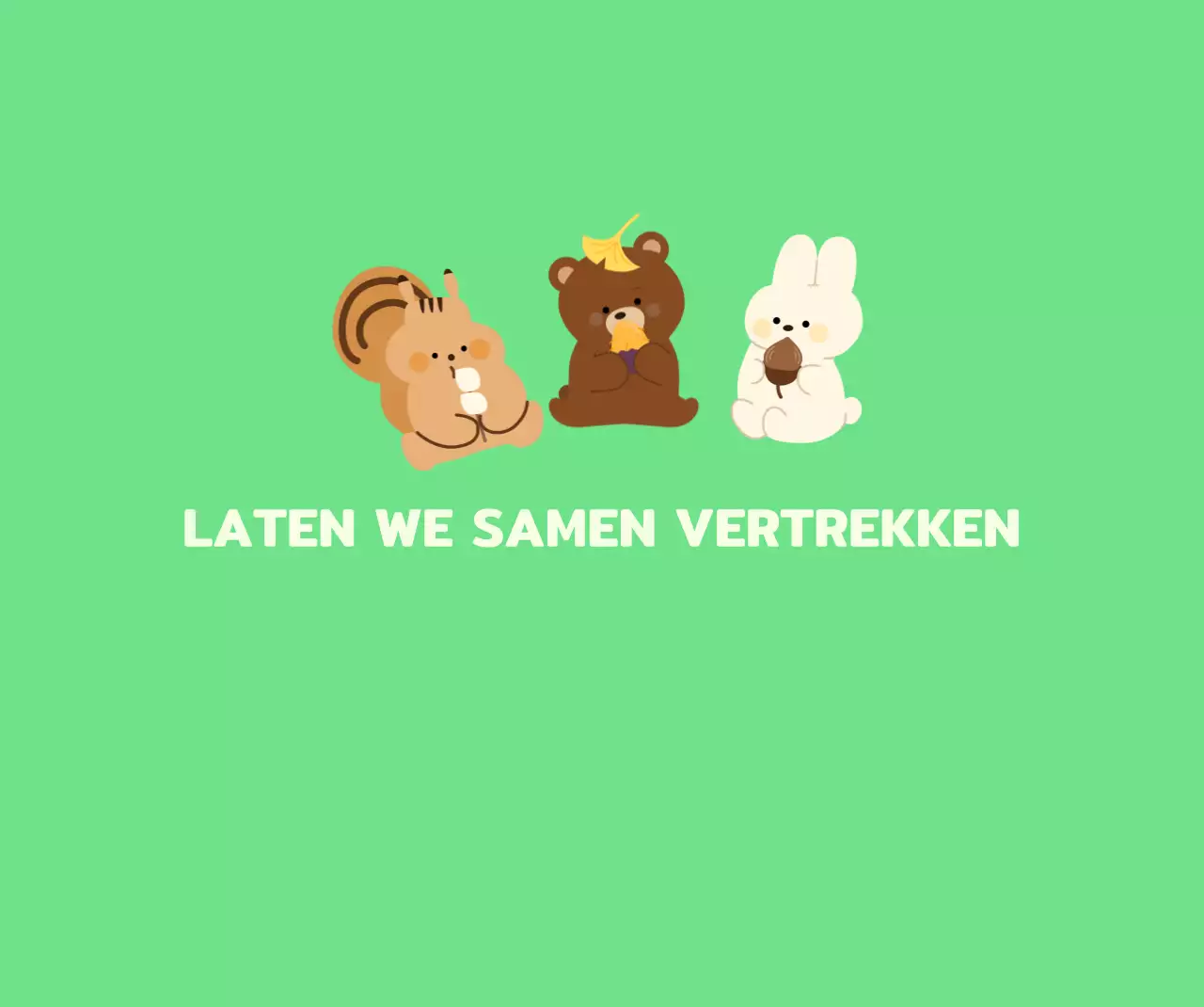 Vier je kampeerclub met schattige dierenillustraties