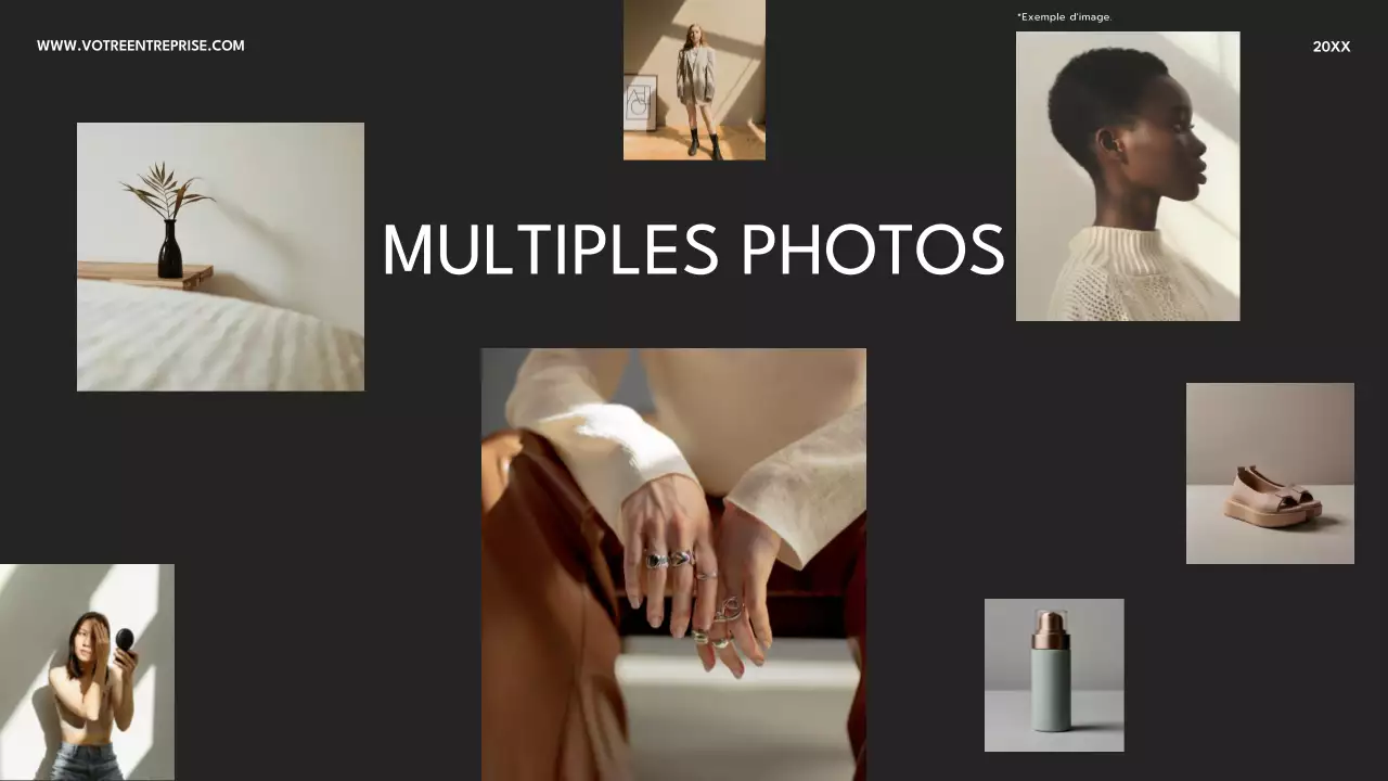 Collage de photos modernes en noir et blanc Publicité