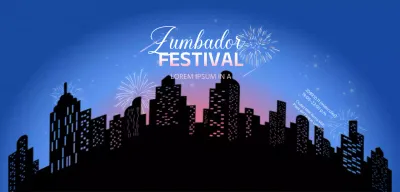 Concepto de fuegos artificiales en el cielo nocturno en degradado negro y azul