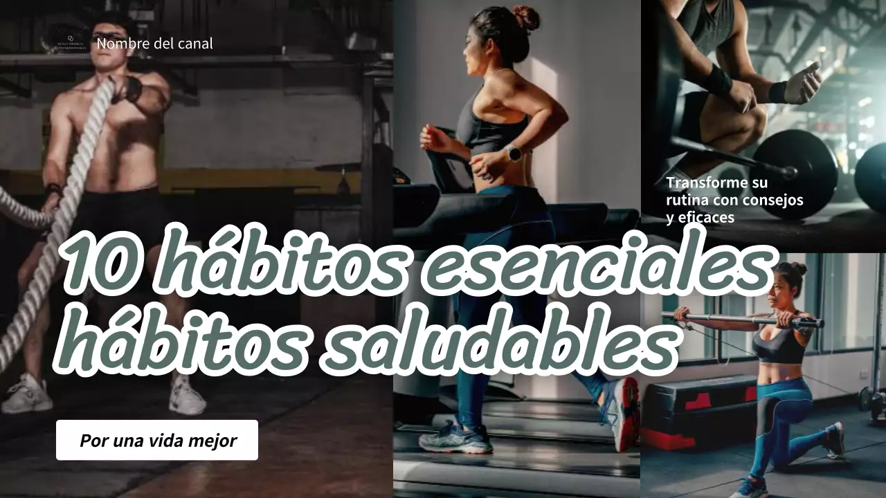 En blanco y negro Simple Healthy Habits Tips Youtube Thumbnail Video