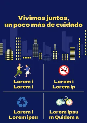 Anunciamos un sencillo piso compartido en azul marino y amarillo