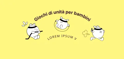 Una semplice gara di atletica per bambini con simpatici personaggi