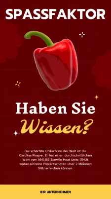 Rot und Gelb Bold Fun Fact Werbung