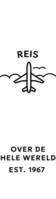 Cool en eenvoudig reisbureau met vliegtuig- en wolkenillustraties