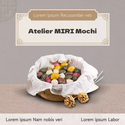 Promouvoir une commande groupée de galettes de riz traditionnelles en beige et gris