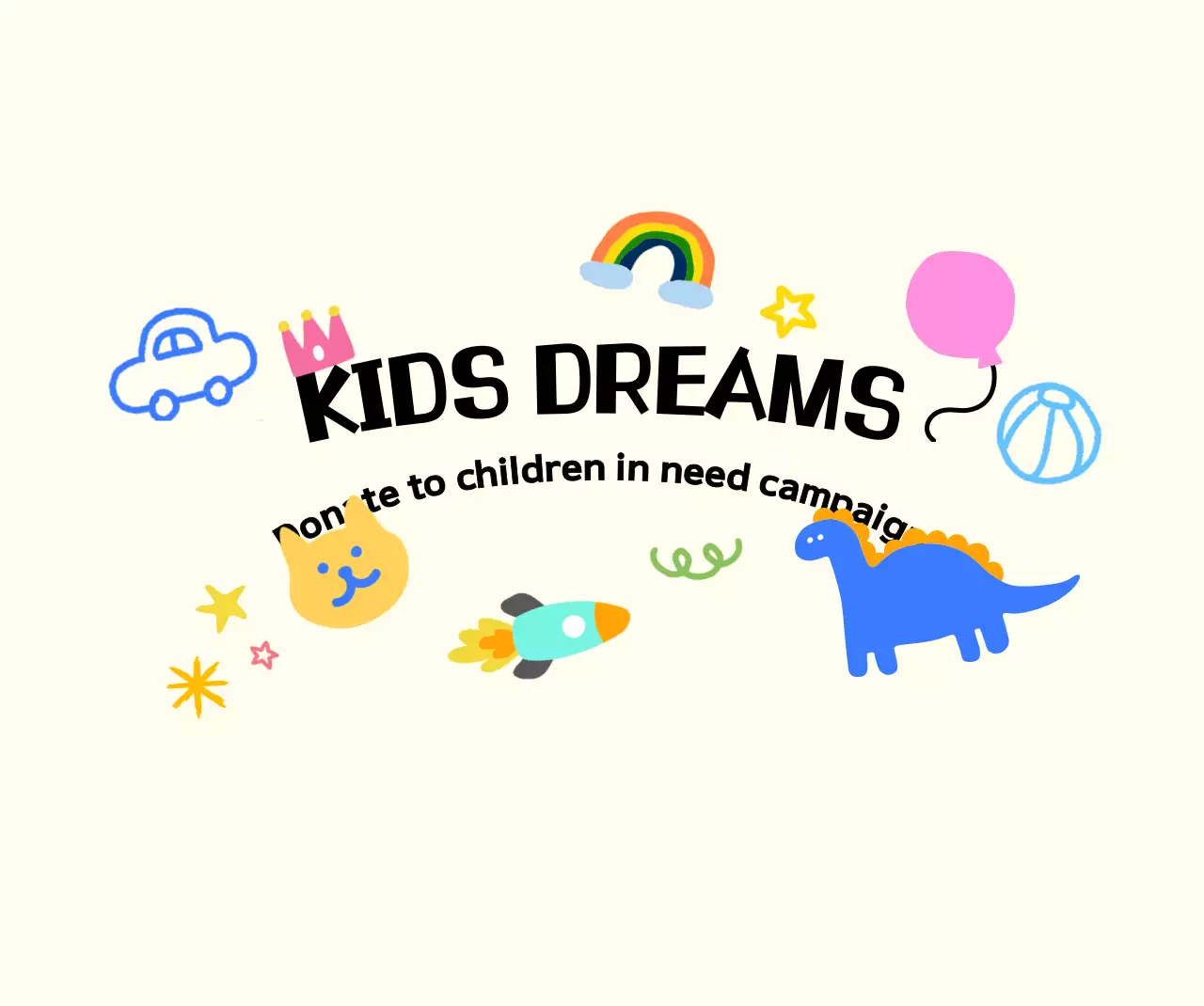 Celebrar as instituições de caridade para crianças com desenhos coloridos e engraçados