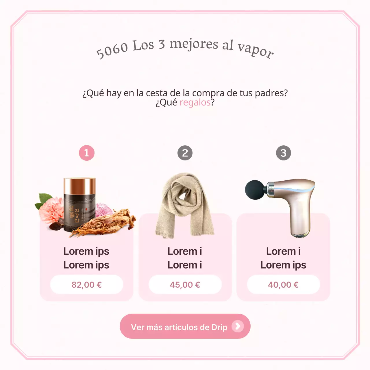 Un moderno anuncio rosa para el Día de la Madre