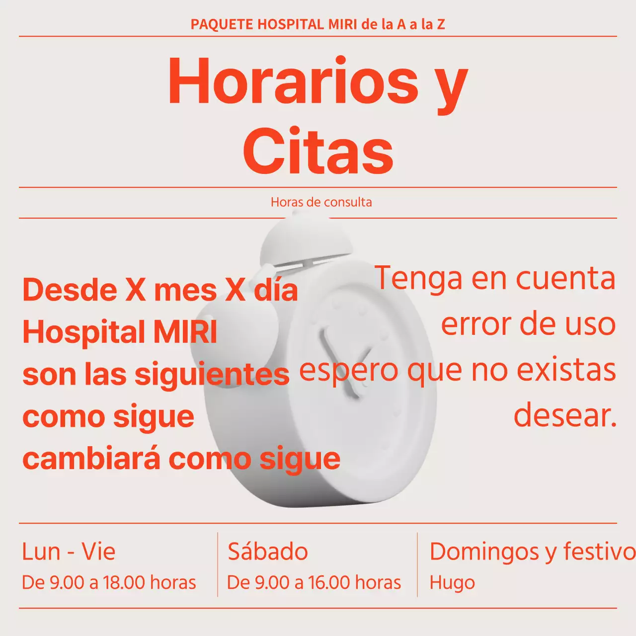 Prospecto de hospital rojo y moderno estilo periódico