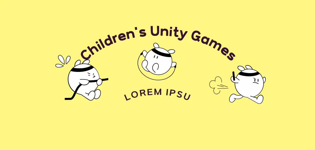 A simple children's athletic competition with cute characters