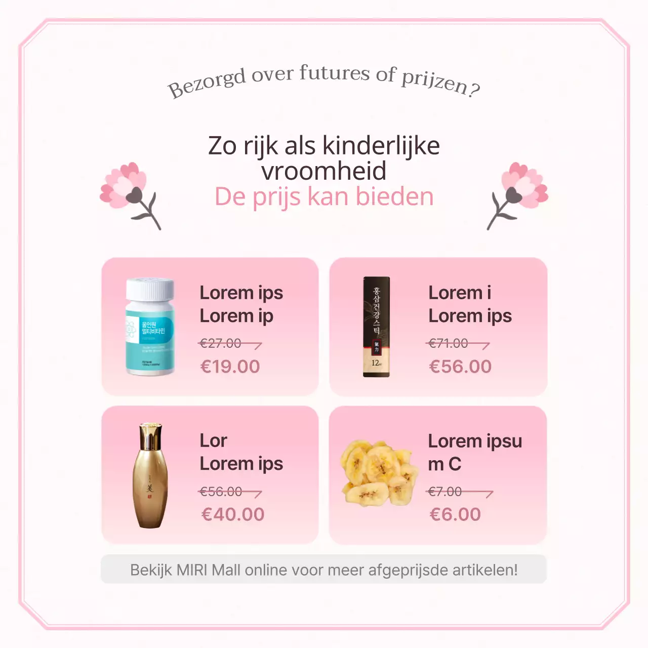 Een moderne Moederdagreclame in roze