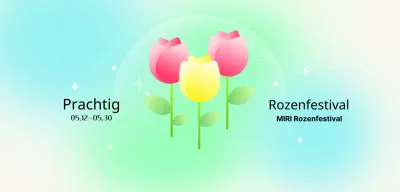 Bloemenfestival met bloemenillustraties en verlopen achtergronden voor een helder en vrolijk gevoel