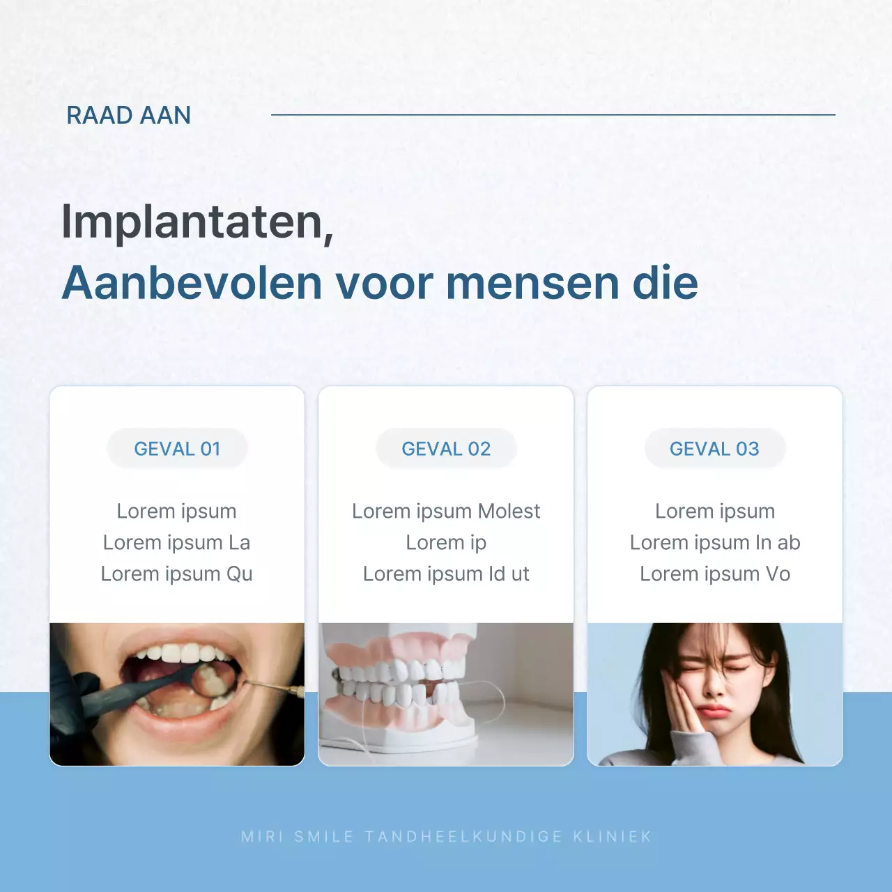 Een ziekenhuischecklist voor het promoten van een eenvoudige witte en lichtblauwe tandartspraktijk