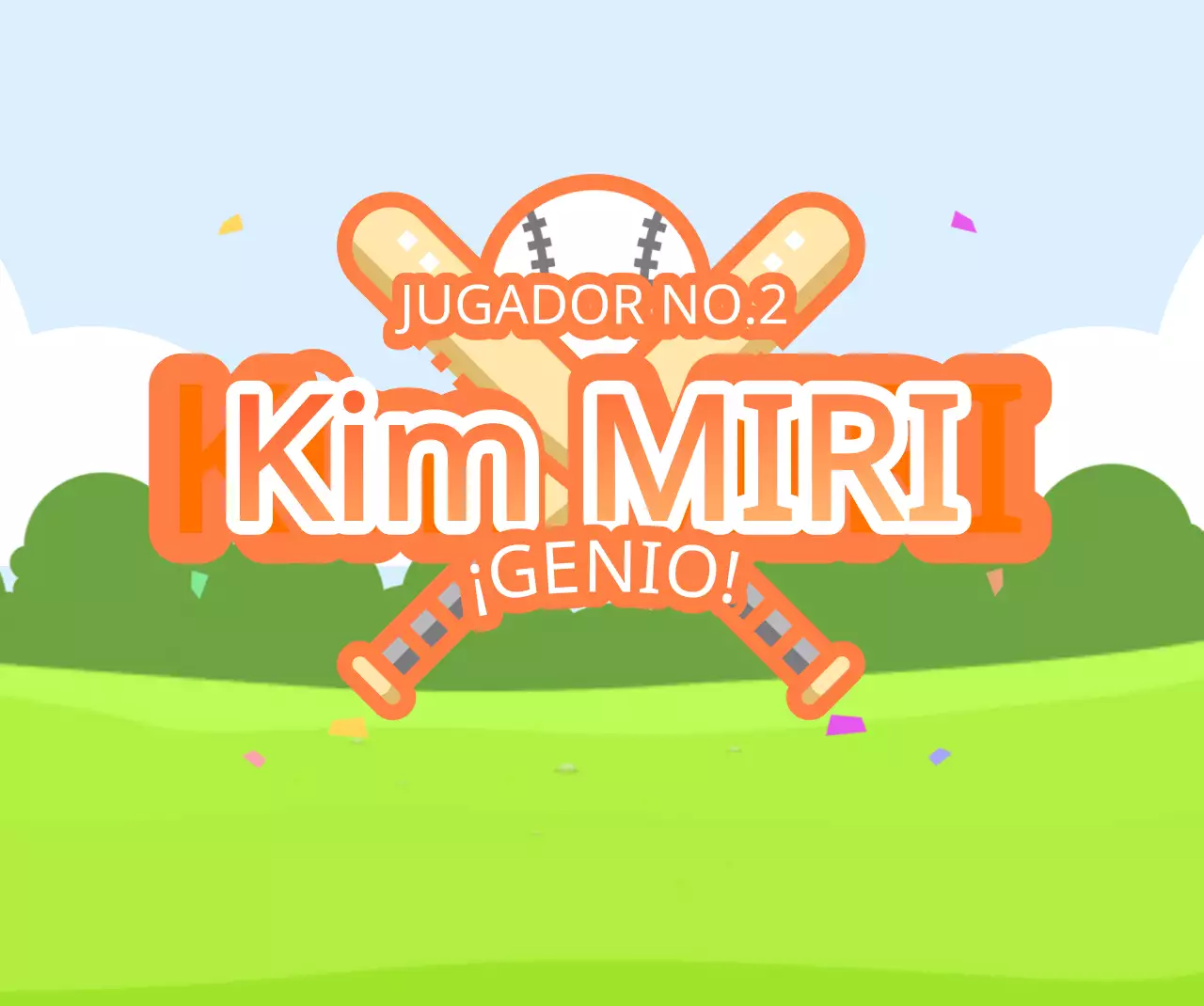 Naranja y verde campo de béisbol ilustración animar concepto