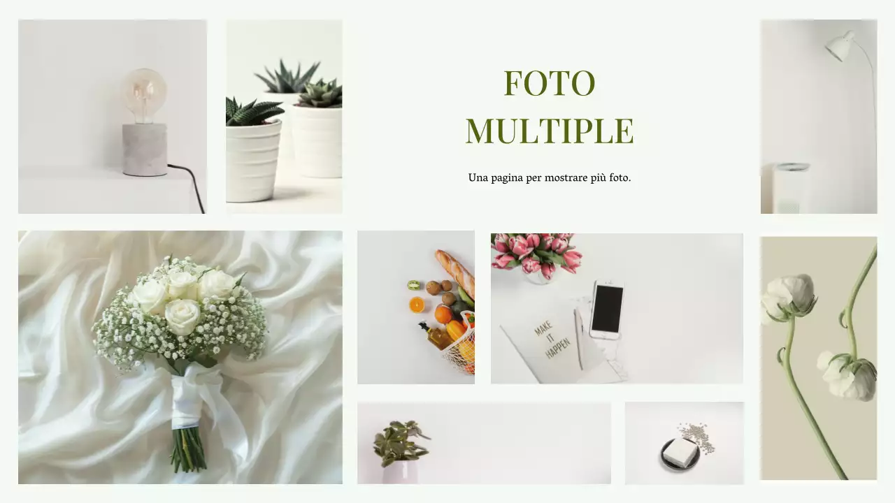 Verde Collage di foto minimale Presentazione Portafoglio d'affari