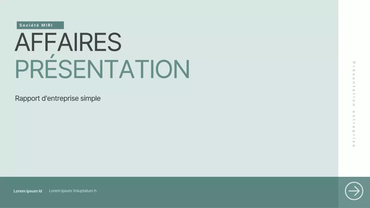 Un rapport d'activité simple en vert et blanc