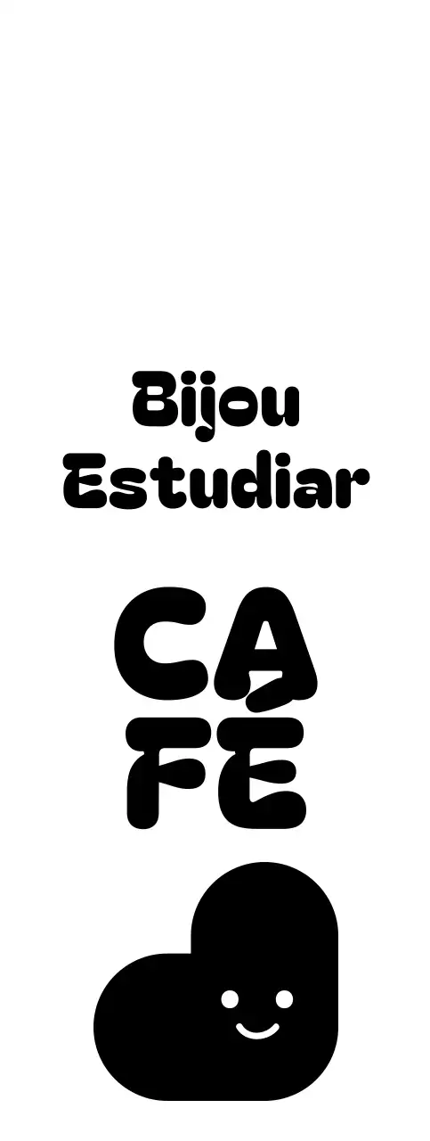 Logotipo de la sala de lectura de un café-estudio en un tipo de letra redondeado