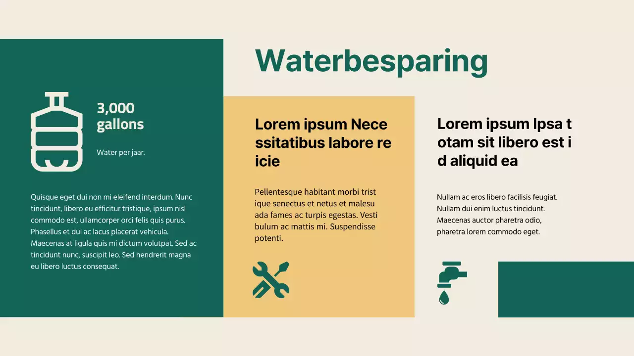 Groen en Geel Eenvoudige zakelijke duurzame oplossingen