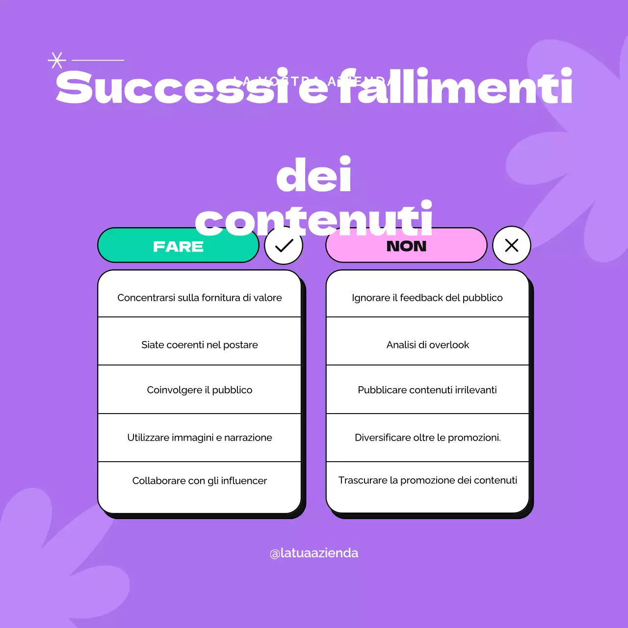 Pubblicità moderna di marketing dei contenuti in nero e viola