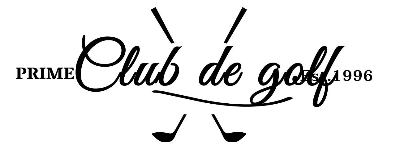 Clubs de golf avec écriture cursive manuscrite pour une touche de classe