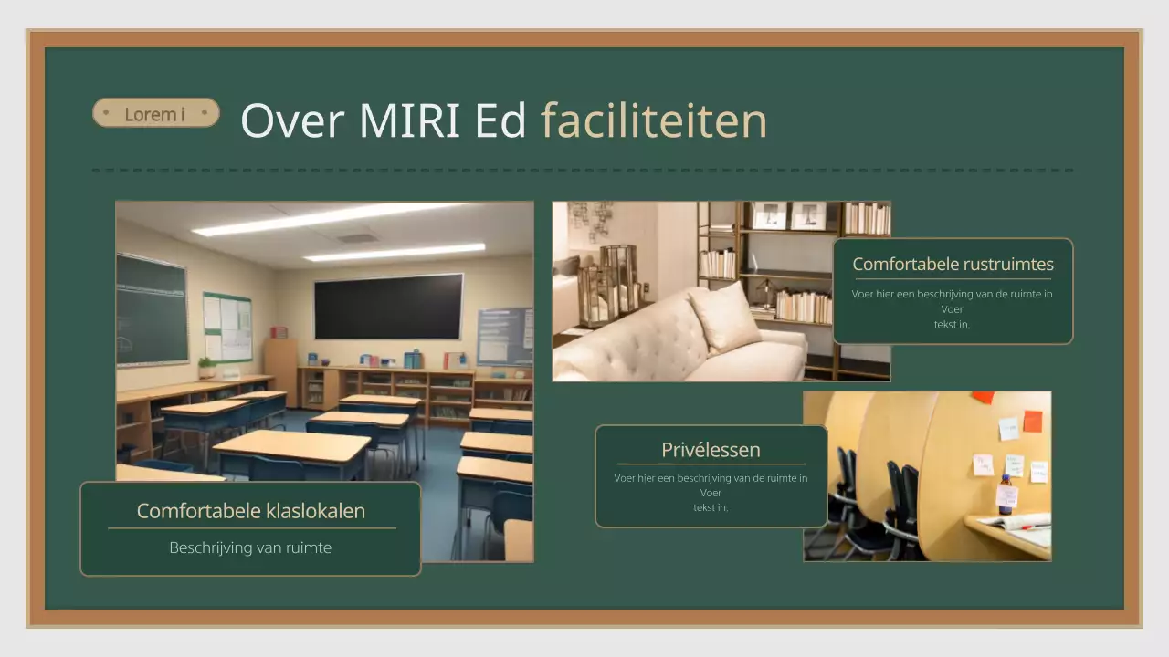 Een eenvoudige, abstracte schoolprospectus