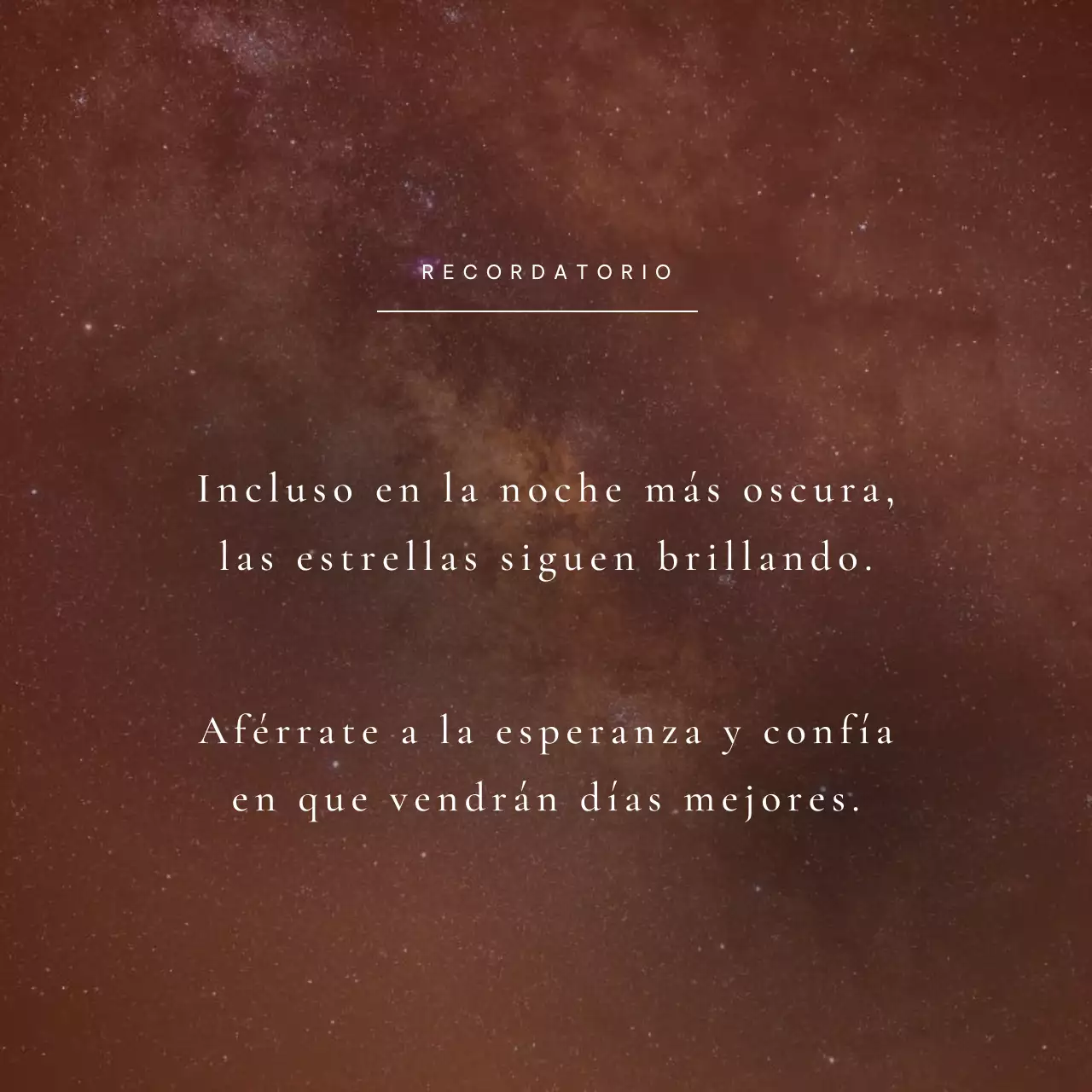 Marrón Elegante Cita Alentadora Publicidad