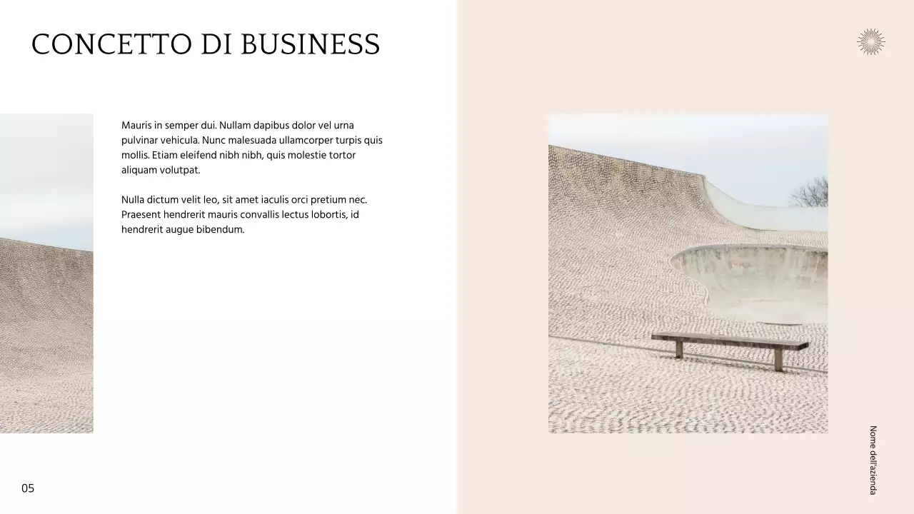 Beige Bianco Minimal Neutral Tone Business Presentazione Pitch Deck Strategia