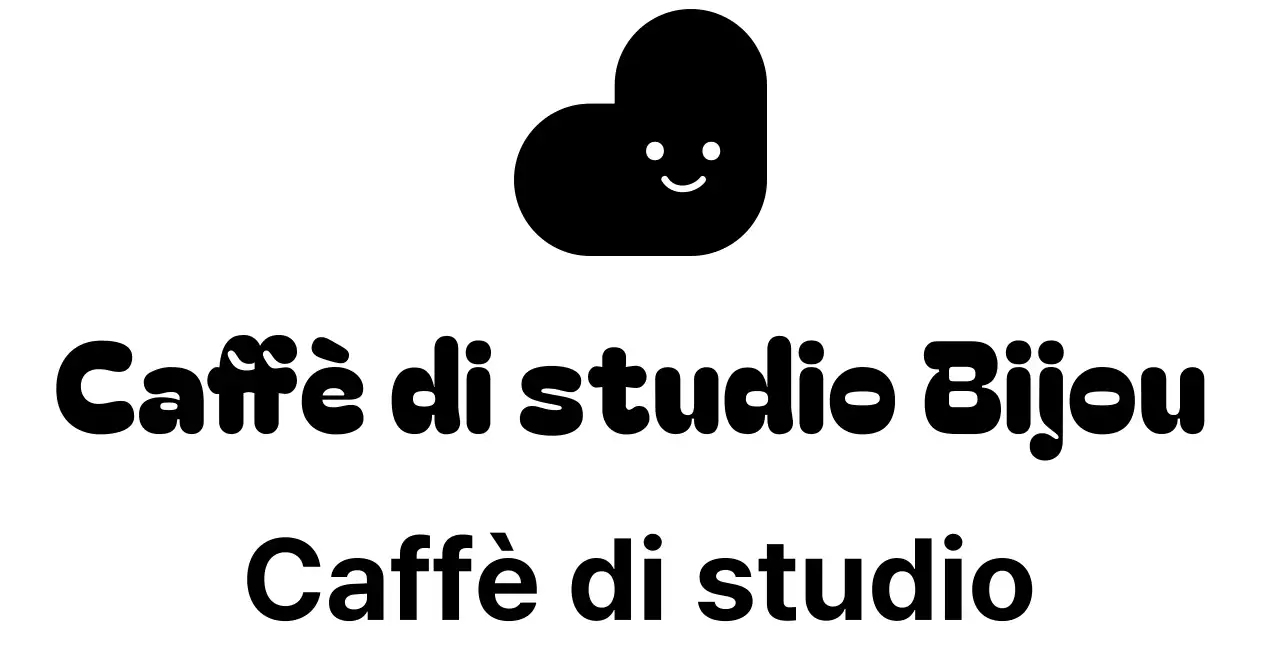 Logo della sala lettura del caffè studio in un carattere tipografico arrotondato