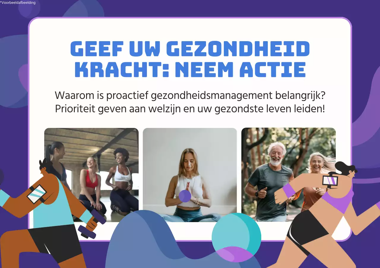 Paars en blauw gedurfde gids voor een gezonde levensstijl