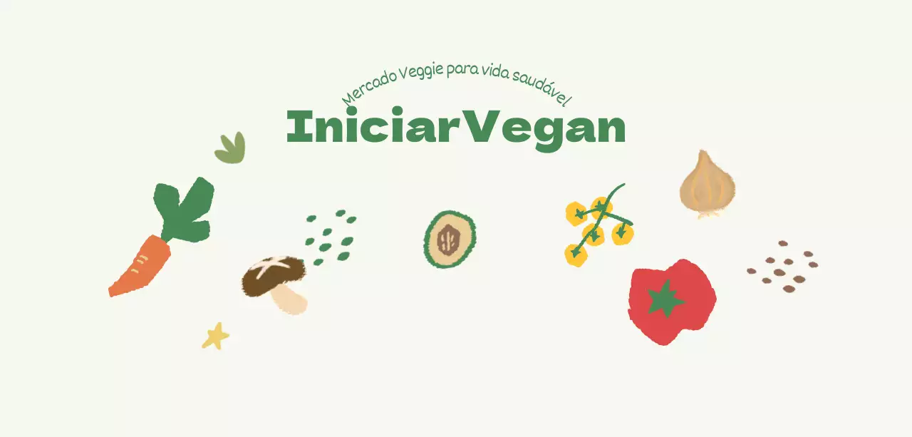 Desenho de uma feira da ladra com ilustrações de diferentes legumes