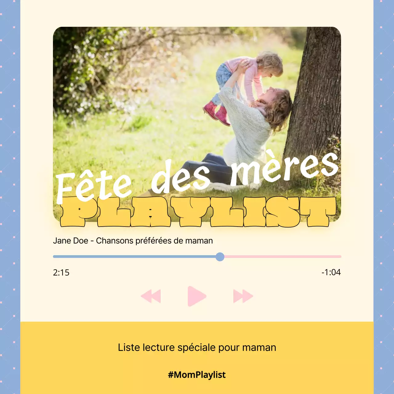 Purple and Yellow Simple Mother's Day Playlist Publicité